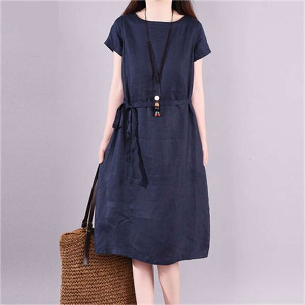

summer korean large women's solid short sleeve casual loose show thin temperament dress, Black;gray