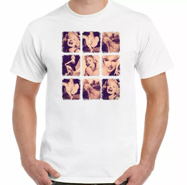 

marilyn monroe t-shirt collage cool mum dad retro glamour fun gift birthday yolo, White;black