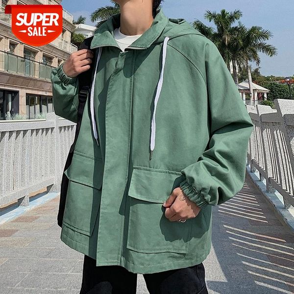 

2019 korean style men's new streetwear brand bomber jacket bf leisure work clothes loose coat male windbreaker big size -5xl #xm7b, White;black