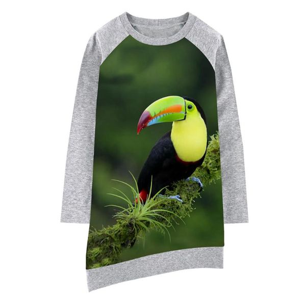 

girl's dresses baby girls dress green bird mouth printing children autumn european and american style brand kids fashion, Red;yellow