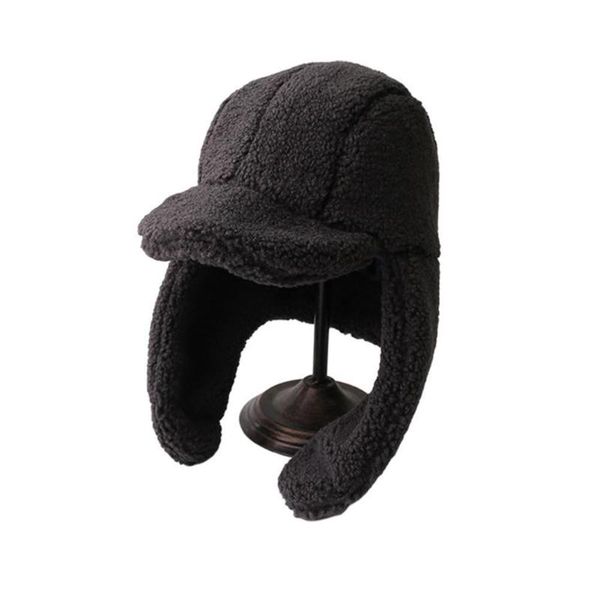 

beanie/skull caps 2021 women hat winter for female thicken cold cap warm windbreak pilot with earflaps lady beanie, Blue;gray