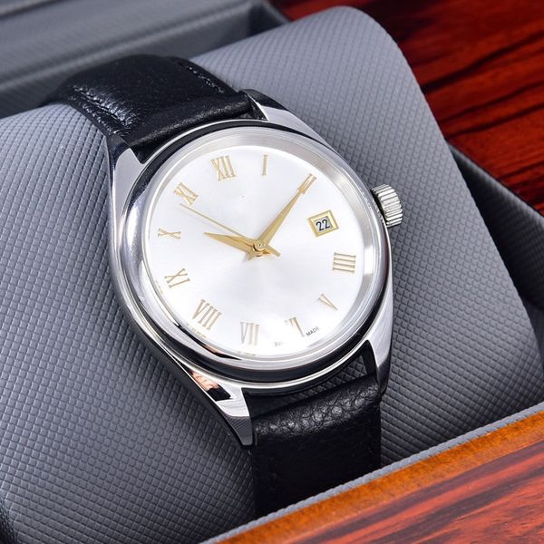 

men watches automatic movement watch mineral sapphire mirror great quality orologio di lusso, Slivery;brown
