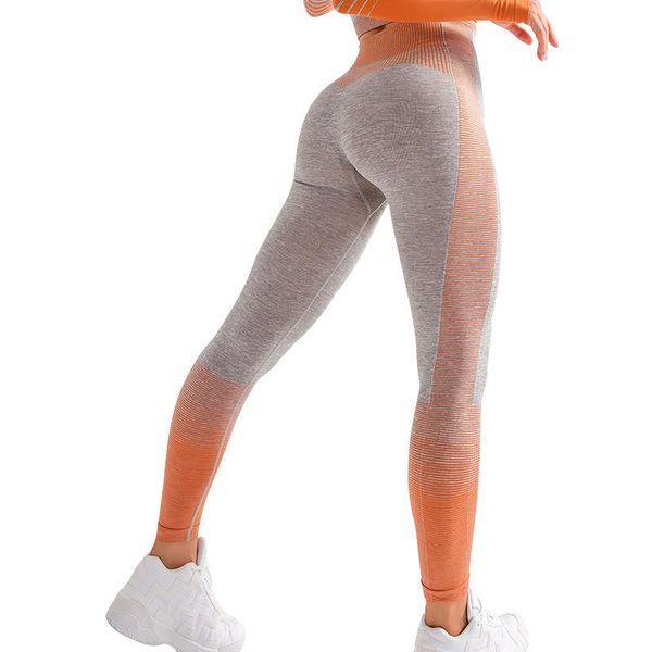 

yoga outfits push up sport leggings women two-color stitching high elasticity tight pants quick drying profession female gym, White;red
