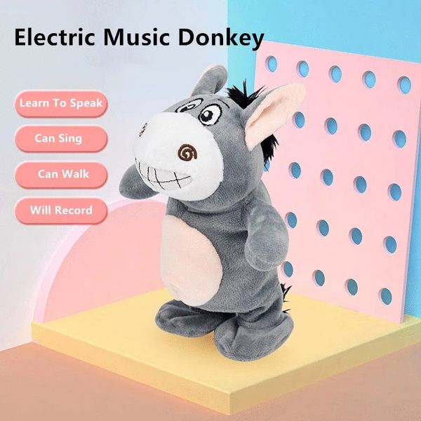 

classic cute robot bear electric plush pet can walking singing songs recording sound effect electric cute pet gift plush donkey
