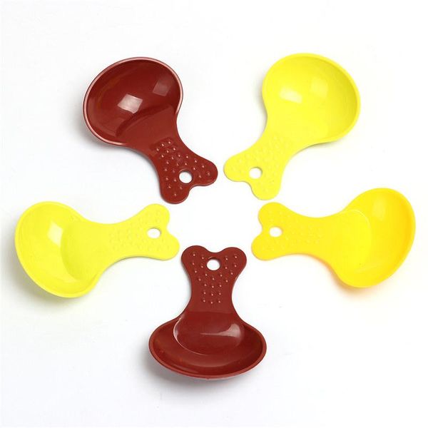 

dog bowls & feeders pet feeding shovel cat litter scoop drinking bowl plastic dishes feeder color random 11x7.5cm 1pc