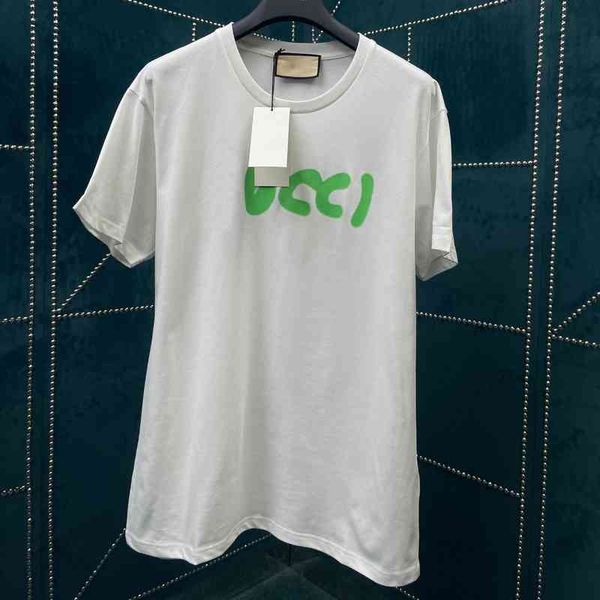 

spring and summer new family printing short sleeve round neck loose casual men's women's t-shirt trend, White;black