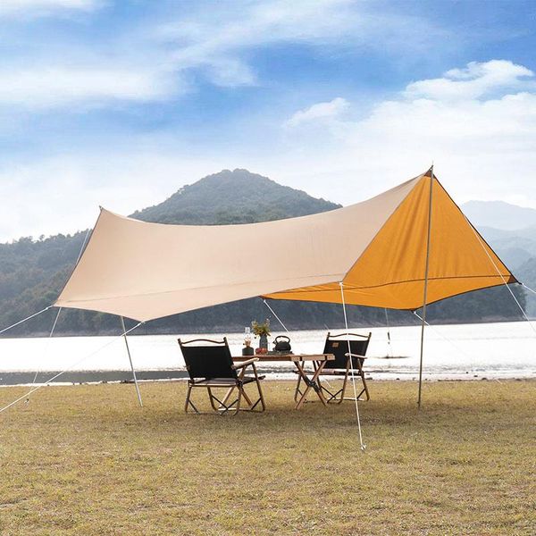 

tents and shelters 8-10 people hexagonal canopy sunscreen waterproof outdoor large camping uv awning oxford cloth pergola