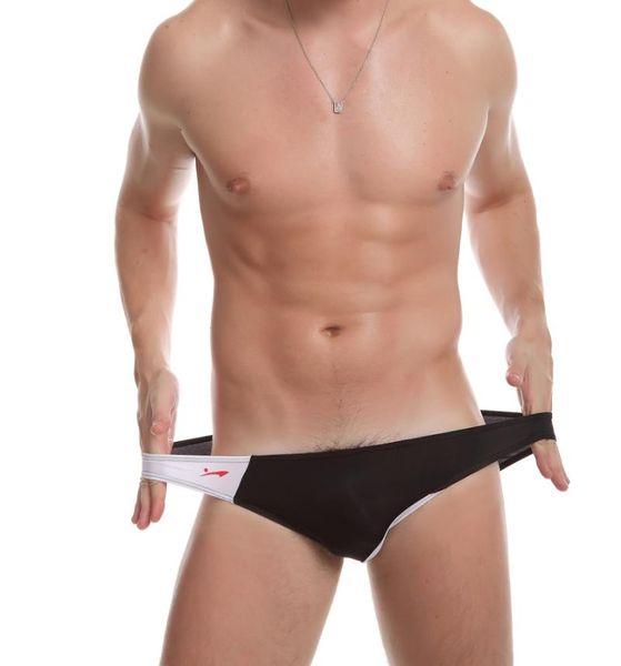 

men's fashion bikini trunks men comfy briefs gay beach shorts bermuda board, White;black