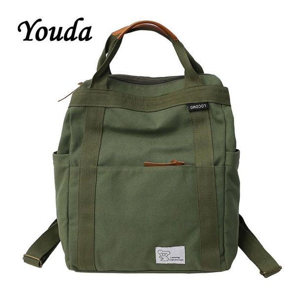 

backpack youda korean simple shoulder bag ladies canvas travel backpacks casual college students schoolbag classic style