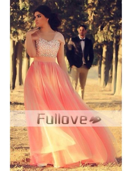 

party dresses crystal coral tulle evening dress long 2021 cap sleeve a-line pleat formal prom gown abendkleider vestidos de fiesta, White;black