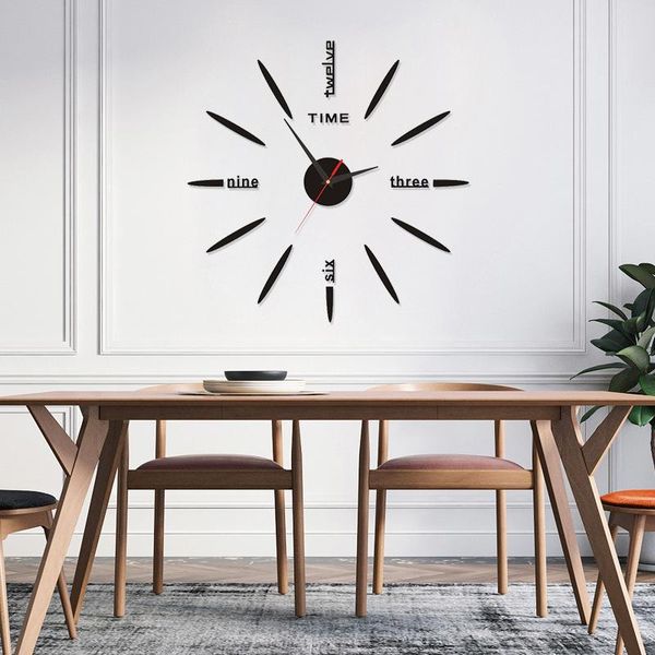 

selling creative acrylic wall clock living room diy decoration clocks