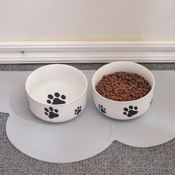 

dog bowls & feeders cute patterns ceramic pet bowl cat water basin pot drinking eat round pets