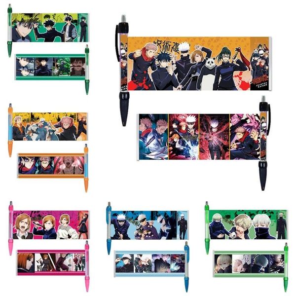 

anime peripheral jujutsu kaisen lara pen cartoon ballpoint writing stationery pens, Blue;orange