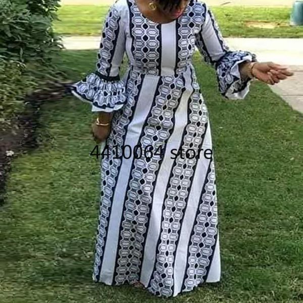 

ethnic clothing african long dresses for women africa design bazin flare sleeve pleated dashiki maxi dress, Red