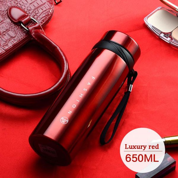 

500ml 650ml stainless steel vacuum flasks thermoses cup large capacity outdoor business portable thermal insulation water bottles