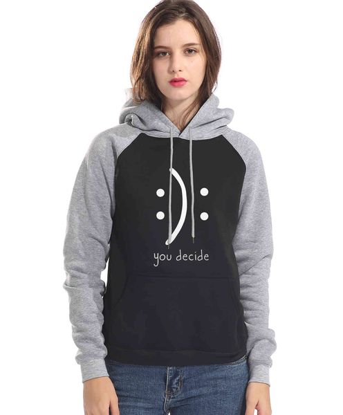 

women's hoodies & sweatshirts hipster fleece brand pullovers tracksuits women raglan sleeves smiling crying face funny sweatshirt 0pwd, Black
