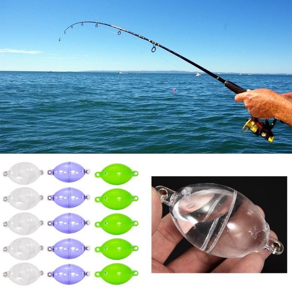 

fishing accessories 5 pieces/ pack spin float oval floats bubble pvc bend slip cast fish tackle/tools