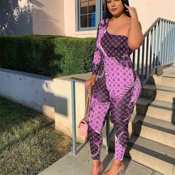 

bonnie forest vintage womens jumpsuit shoulder long sleeve chains printed skinny jumpsuit special occasion outfits, Black;white