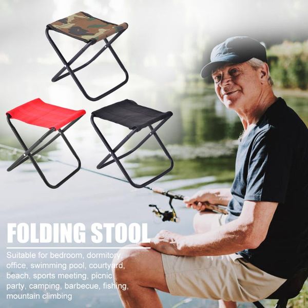 

fishing accessories portable lightweight outdoor camping picnic barbecue travel tourist seat chair steel folding stool with storage bag