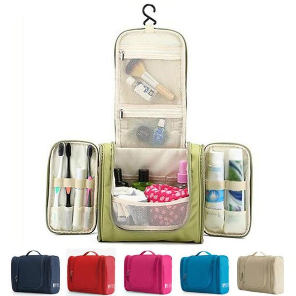 

waterproof nylon travel organizer bag women cosmetic hanging makeup bags washing toiletry kits storage & cases