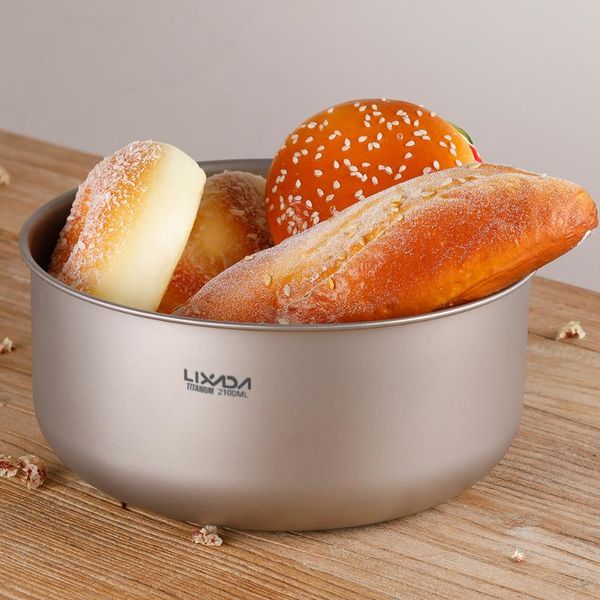 

camp kitchen lixada 2100ml titanium stockpot soup pot saucepan with/without foldable handle home outdoor camping backpacking