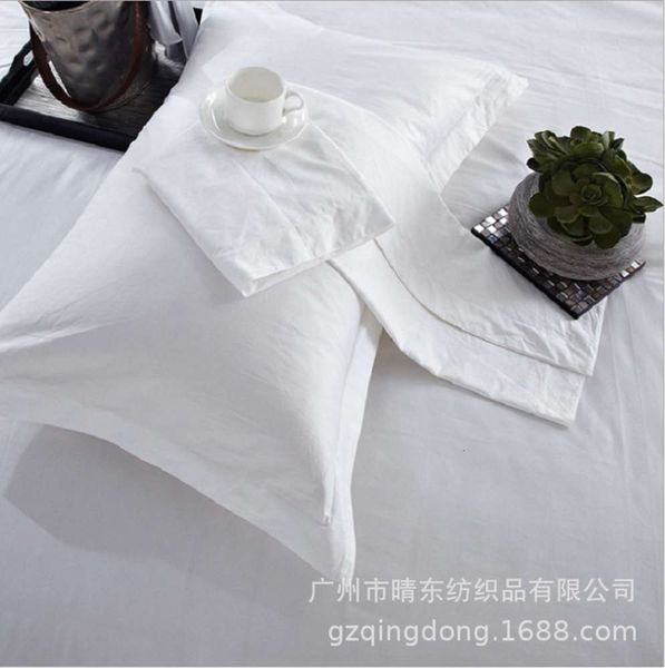 

cases four piece white pure cotton satin pillow case