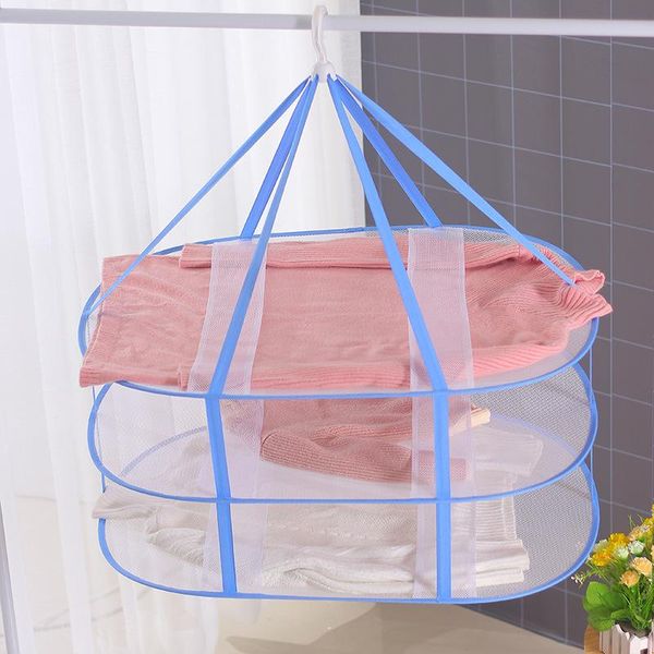 

clothes drying net flat anti-deformation sweater household basket easy to dry breathable strong durable laundry storage & organization