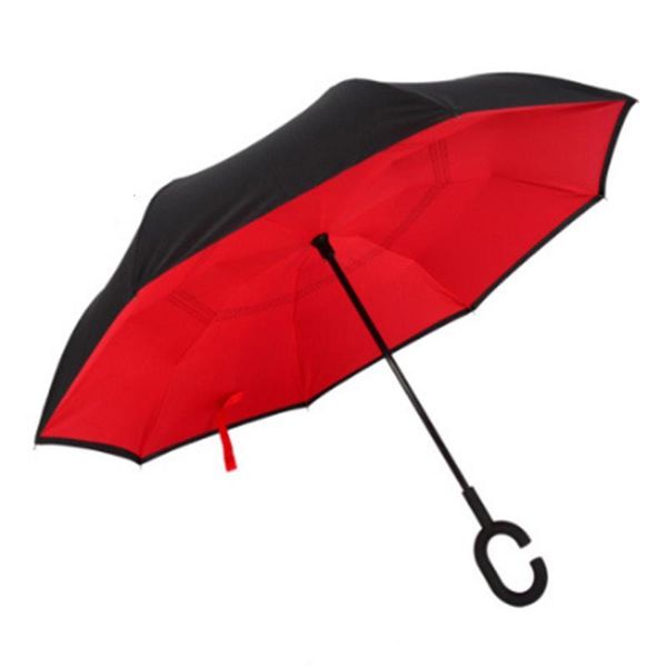 umbrellas windproof reverse folding double layer inverted chuva umbrella self stand inside out rain protection c-hook hands for car