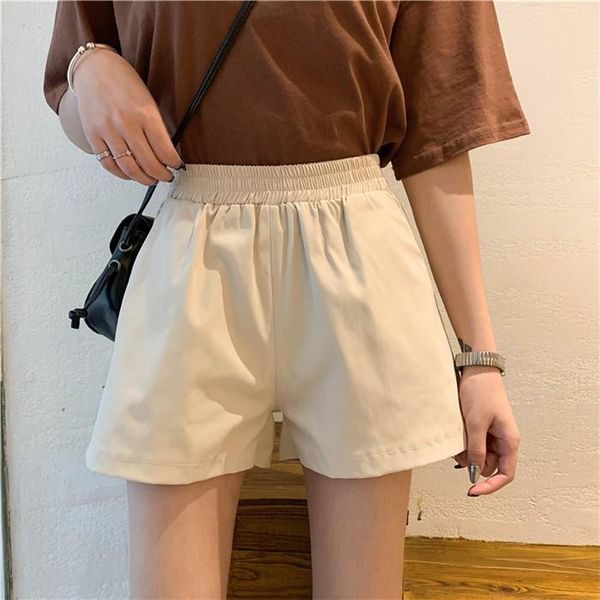 

women's shorts summer 2021 stretch waist high casual, White;black