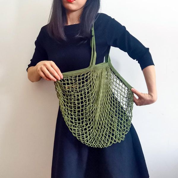 

shopping bags bag cotton mesh eco string reusable net friendly tote