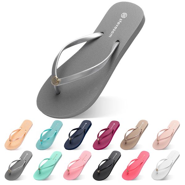 

eight slippers beach shoes flip flops womens green yellow orange navy bule white pink brown summer sport sneaker size 35-38, Black