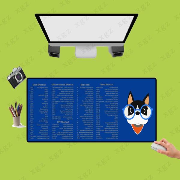 

mouse pads & wrist rests xgz large pad ps/ppt office software gaming mousepad anti-slip natural rubber with locking edge gamer big mat