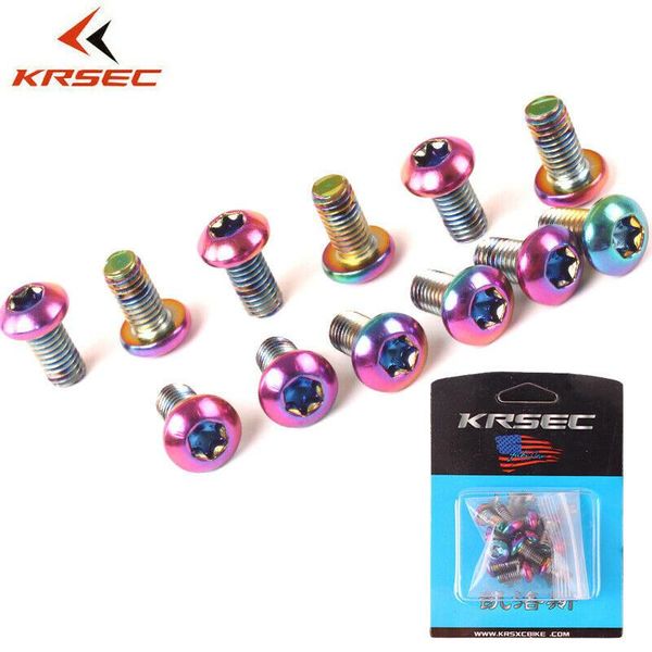 

bike brakes 12pc krsec mtb m5 disk brake rotor bolts 10mm titanium mountain ultralight screw bettery accessories