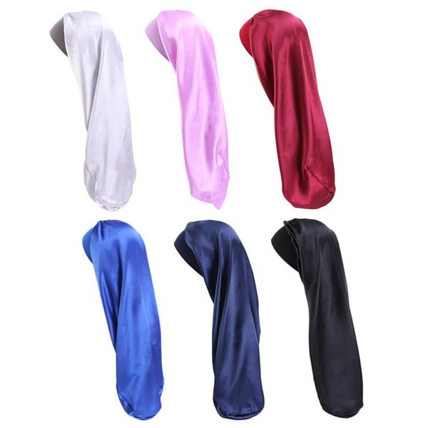 

6pcs long hair protective cap practical sleeping satin protector shower caps