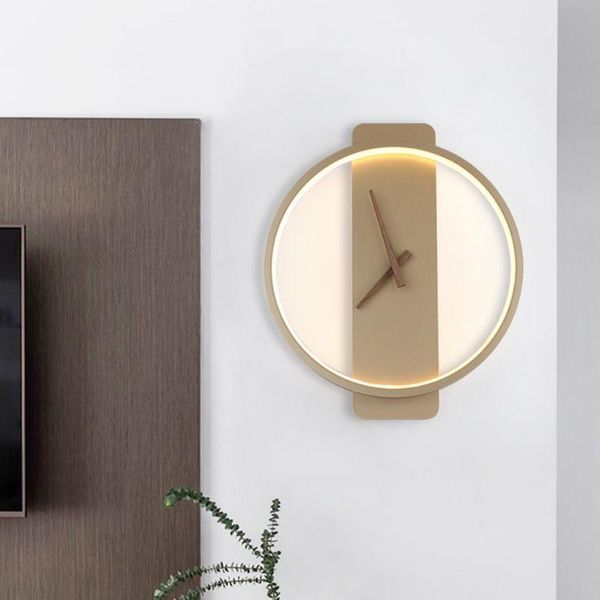 

wall clocks modern silent clock led lamp art living room watches