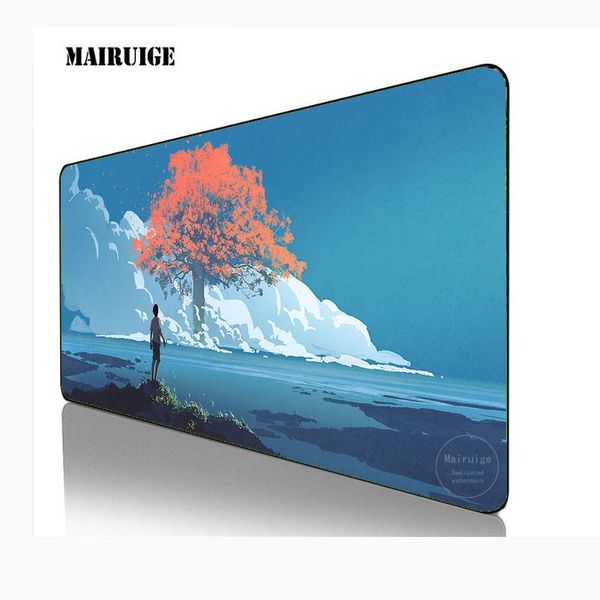 

mouse pads & wrist rests simple landscape cherry blossoms xxl pad lock edge game desk computer deskpad home decor mats