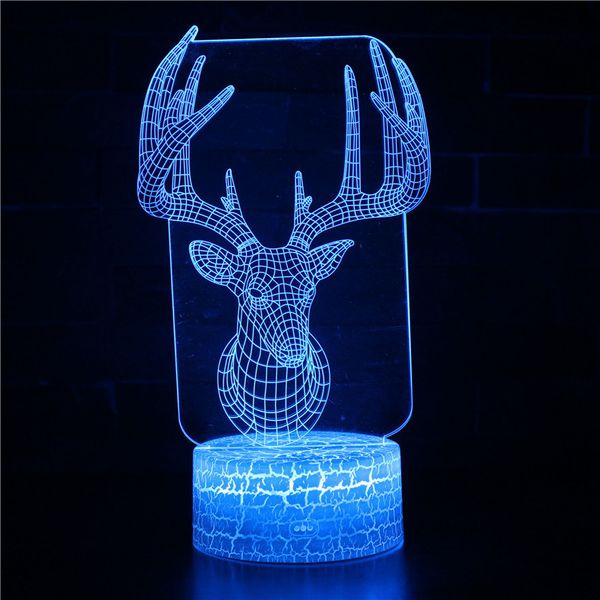 

3d led night light patterned bells christmas decoration holiday lighting crystal acrylic led lights for indoor