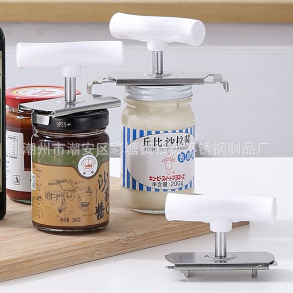 

opener lid stainls steel bottle cap screwing device kitchen utility tool multi function and labor saving can opener large