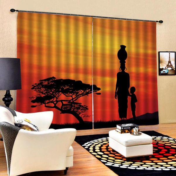 

curtain & drapes sunset curtains luxury blackout 3d window for living room bedroom