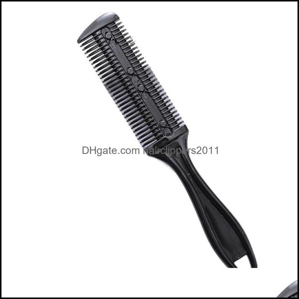 

hair brushes care & styling tools products razor comb with 2 blades cutter cutting scissors double edge thinning slim tool drop delivery 202, Silver
