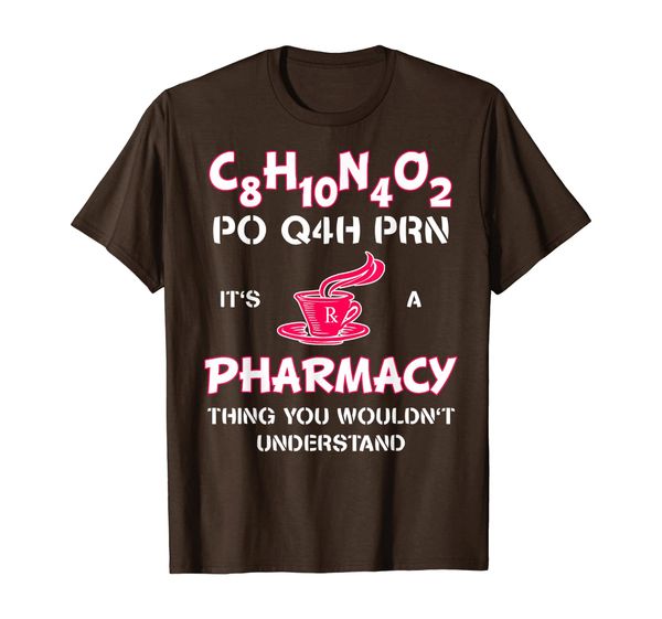 

it's a pharmacy thing pharm tech caffeine t-shirt, White;black