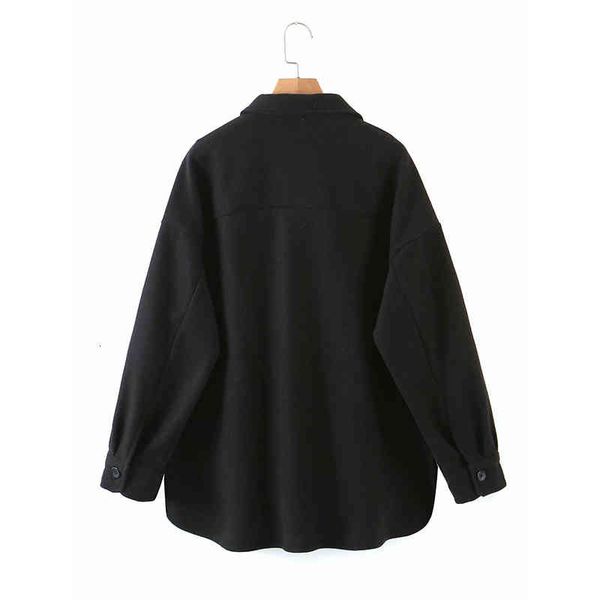 

women's jackets wixra womens sÃ³lida camisa de lÃ£ casaco senhoras bolsos grossos turn down collar casual feminino outerwear 5c52, Black;brown