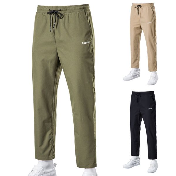 

pant fashion slacks 2021 men's sports trend loose straight for men, Black