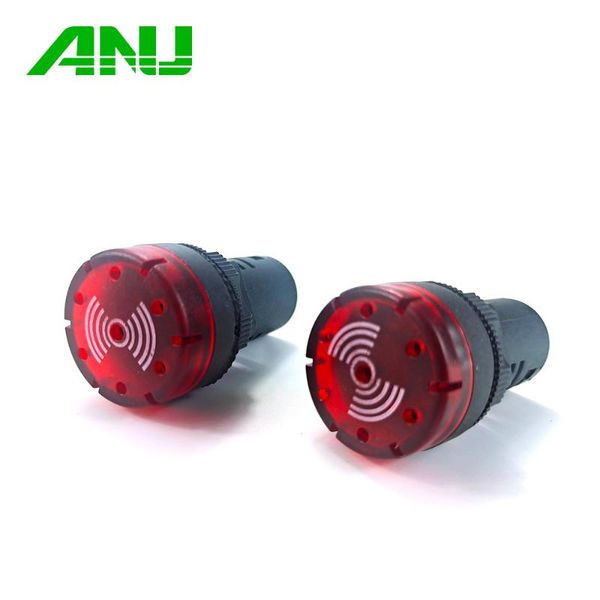 

smart home control 5pcs 22mm red led flash buzzer alarm indicator light signal lamp 12v 24v 110v 220v ad16-22