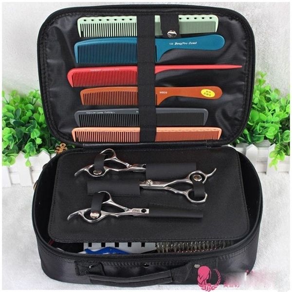 

barber bag hairdressing nylon professional stylists hair scissors tool box q1109, Blue;pink