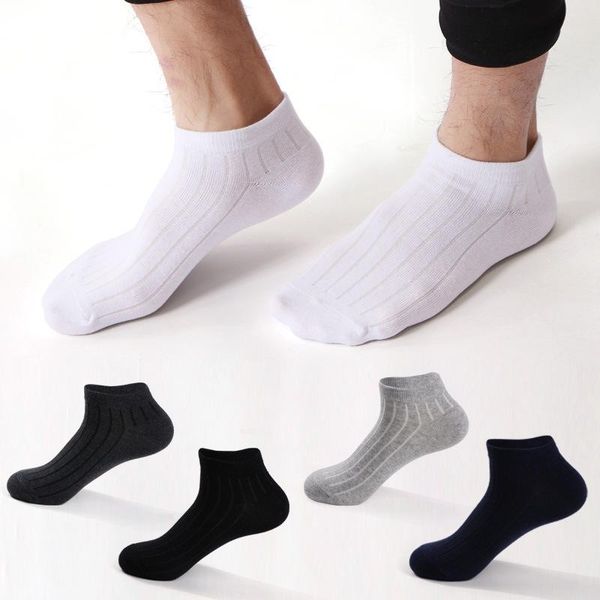 

pairs/lot men casual socks breathable fashion brand male quality cotton boat wholesale men's, Black