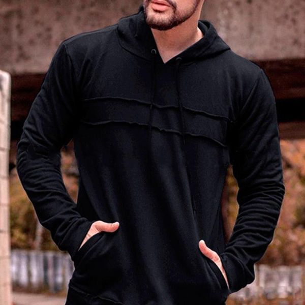 

men's hoodies & sweatshirts 2021 solid color sweatshirt fashion hoodie spring and autumn winter hip hop male long sleeve m-3xl, Black