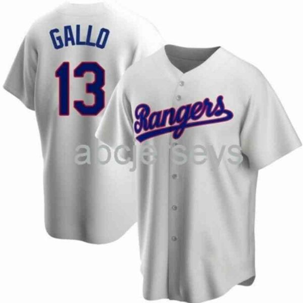 

stitched custom joey gallo #13 gray baseball jersey xs-6xl, Black
