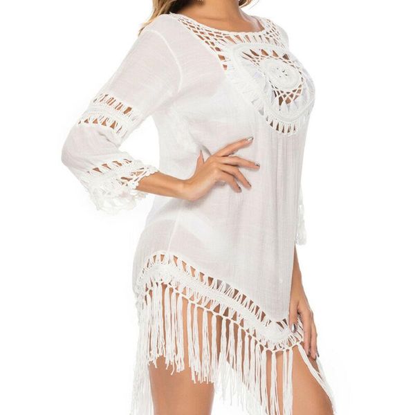 

women summer beach wear bikini cover up boho swimwear bathing casual sun dress /by women's, White;black
