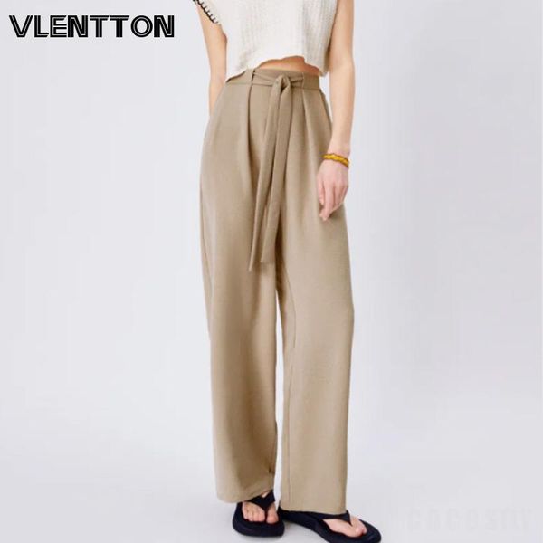 

women's pants & capris 2021 spring autumn women solid color casual long-leg ratio wide stretch high-waist lace-up drape female, Black;white